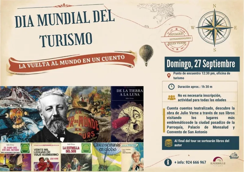 Almendralejo celebra el Día Mundial del Turismo con un cuentacuentos inspirado en Julio Verne