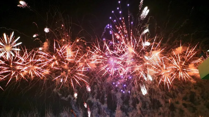 Valencia celebra la Feria de Julio con un espectáculo piromusical 'Algoritmo'