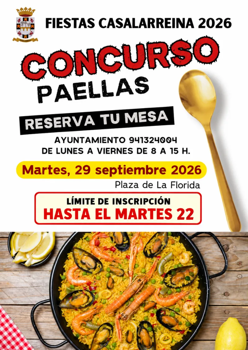 Casalarreina celebra sus fiestas con un concurso de paellas el 29 de septiembre