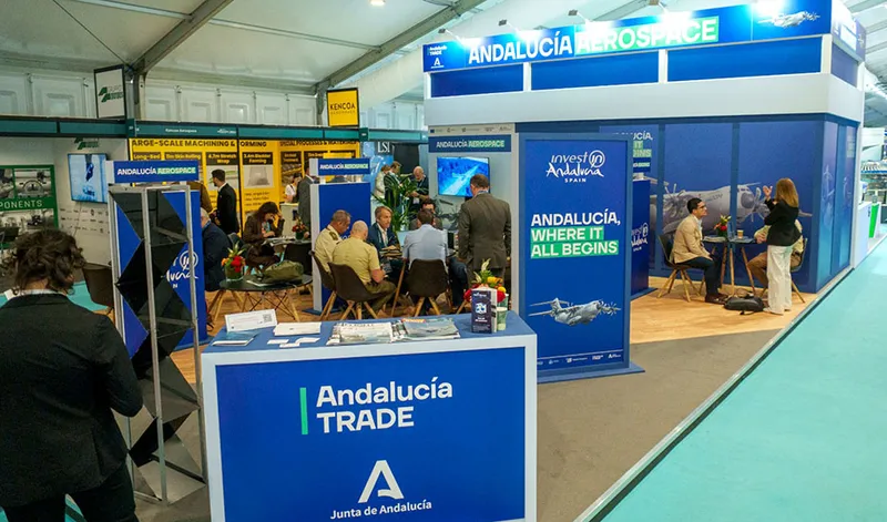 Andalucía impulsa su sector aeroespacial en la feria de Farnborough con 22 empresas