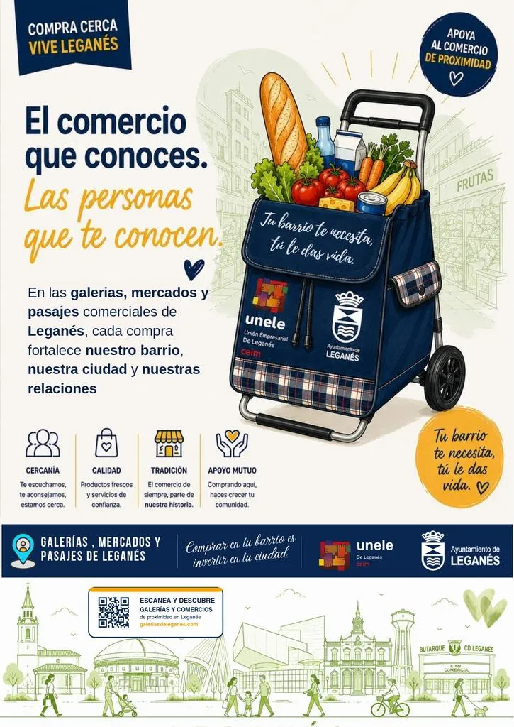 Leganés impulsa el comercio local con una campaña de promoción en mercados y galerías