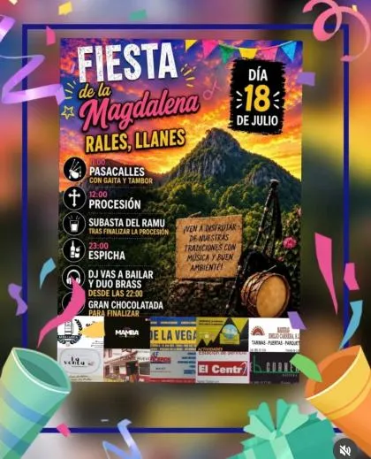 Rales celebra la Fiesta de la Magdalena con procesión, música y verbena