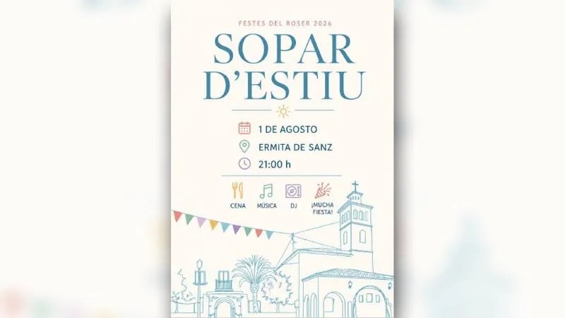 La Festa del Roser de Benidorm organiza su cena de verano para recaudar fondos