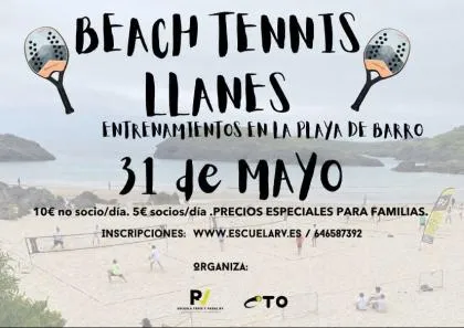 Entrenamientos de Beach Tennis en la Playa de Barro de Llanes este mayo