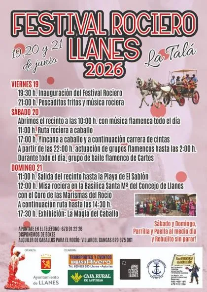 Llanes celebra su Festival Rociero con música, caballos y gastronomía