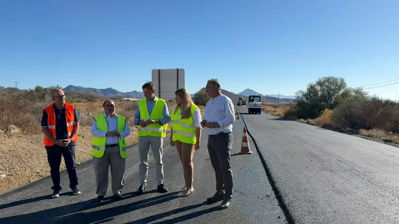 Avanzan las obras de mejora de la carretera Mazarrón-Lorca con 1,2 millones de inversión regional