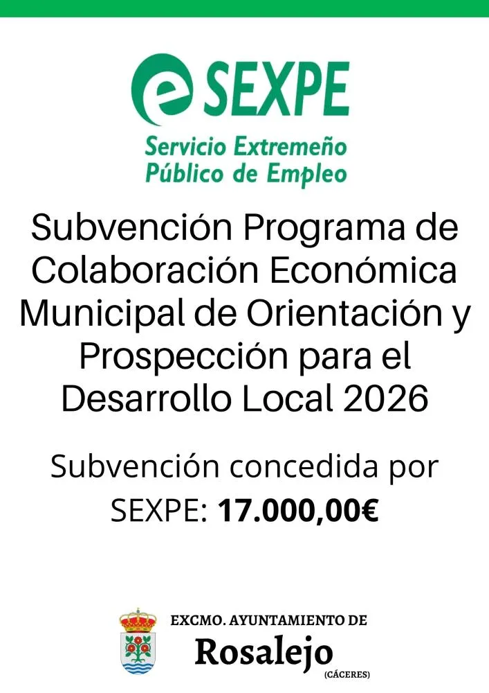 Rosalejo convoca subvención para la compra de equipos de protección individual