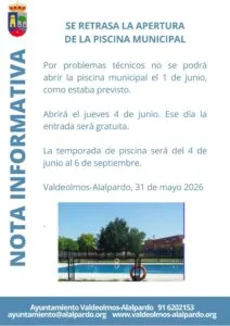 La piscina municipal de Valdeolmos-Alalpardo reabre sus puertas tras una avería técnica