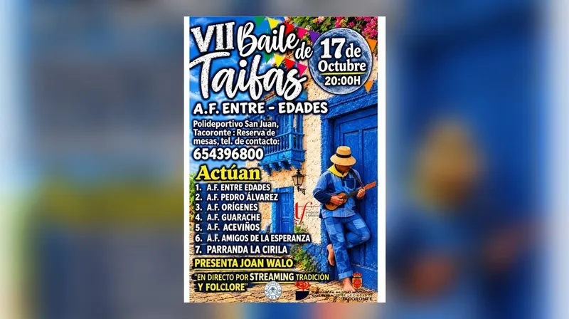 VII Baile de Taifas reunirá a siete agrupaciones folclóricas en Tacoronte
