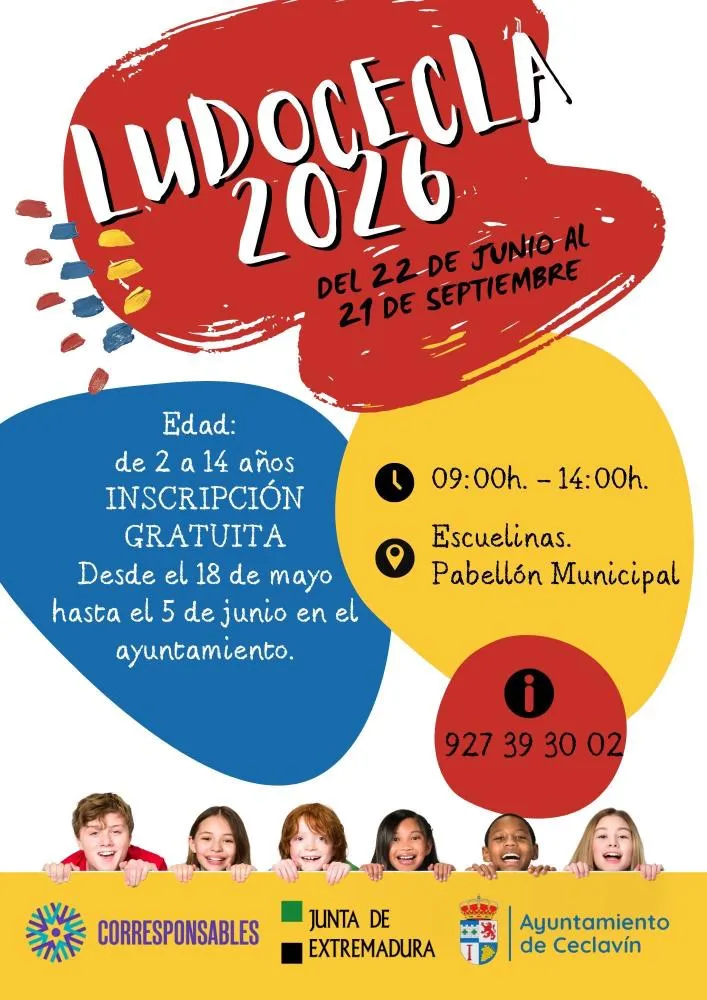 Ceclavín abre inscripciones para la Ludoteca de Verano 2026