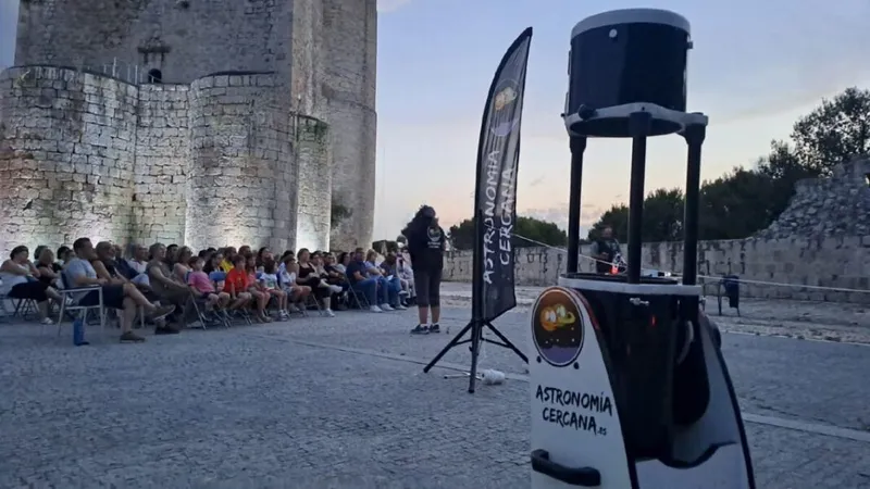 Íscar se prepara para el eclipse solar con una observación astronómica en su castillo