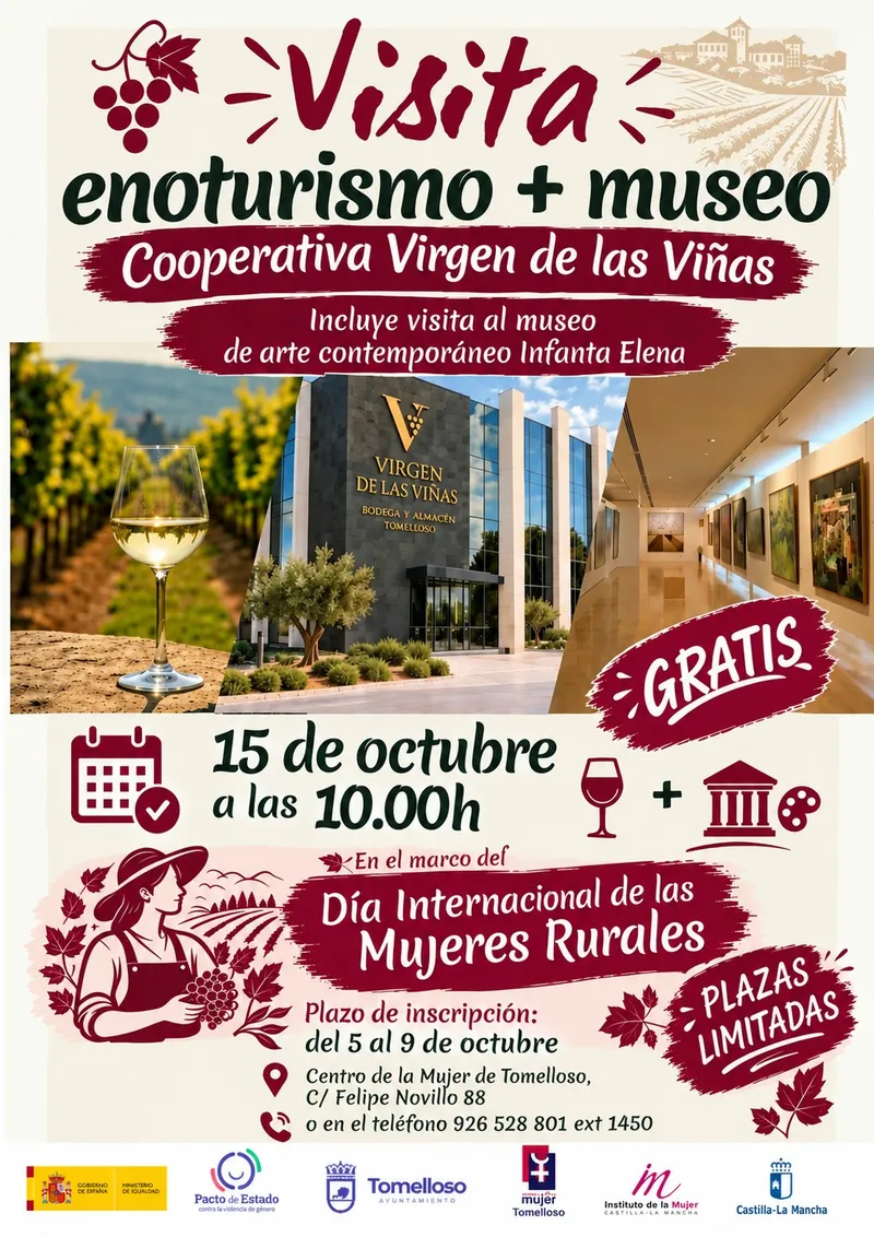Tomelloso celebra el Día de la Mujer Rural con enoturismo y teatro