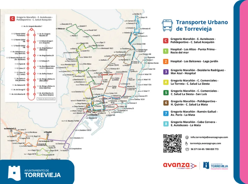 Torrevieja presenta su nueva red de transporte urbano con ocho líneas y plano oficial