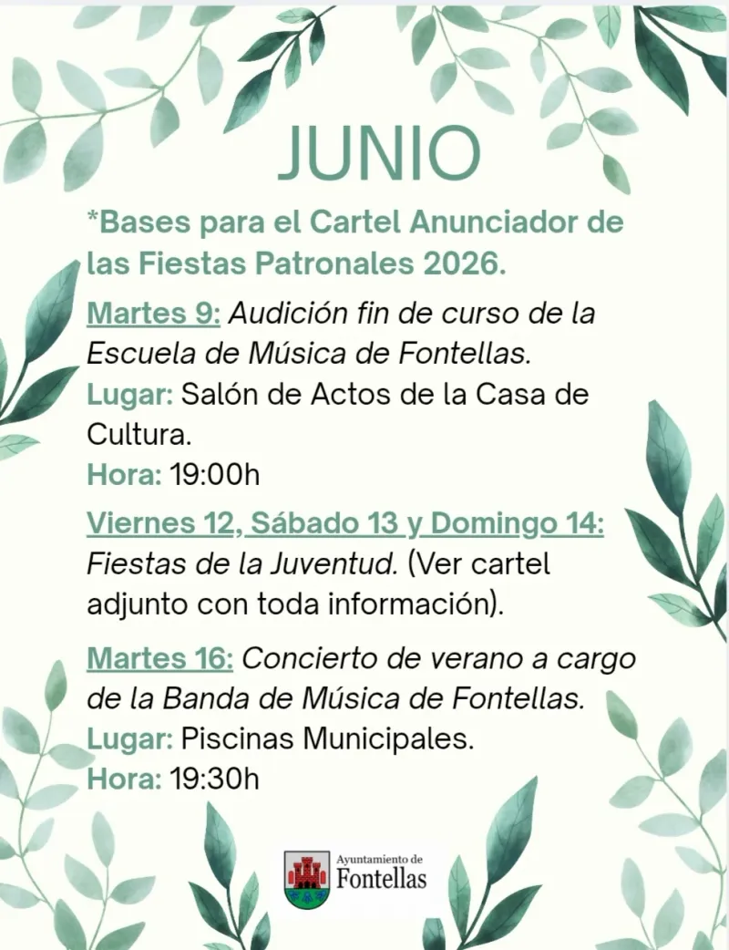 Fontellas celebra el fin de curso musical y las Fiestas de la Juventud en junio