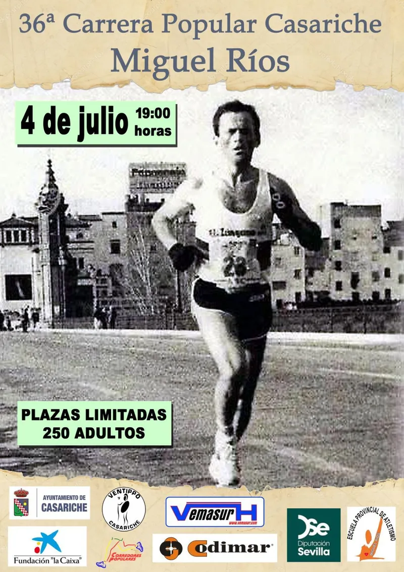 Abierta la inscripción para la 36ª Carrera Popular Miguel Ríos en Casariche