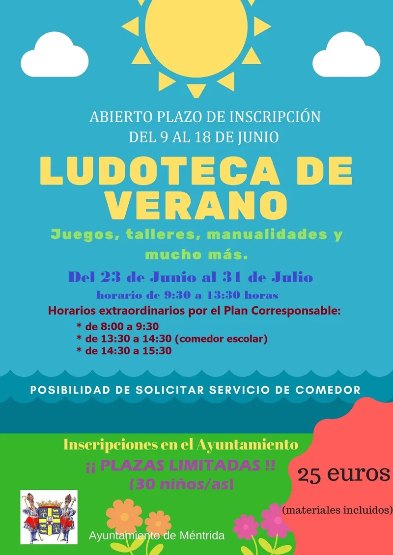 Méntrida abre inscripciones para su Ludoteca de Verano 2026 con plazas limitadas