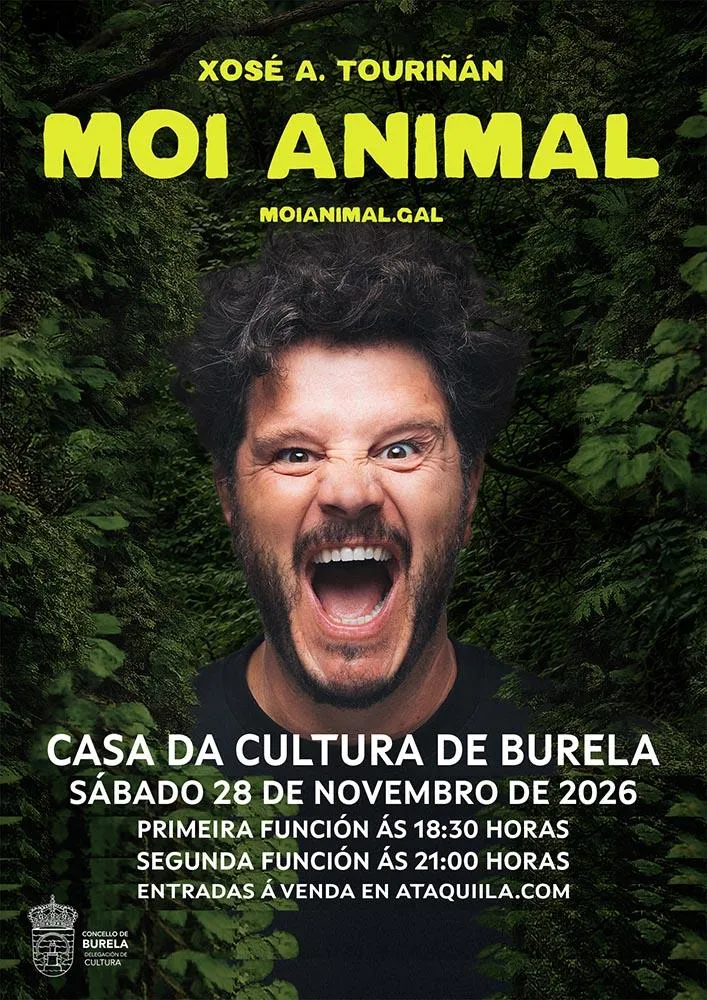 Touriñán llega a Burela con su monólogo cómico 'Moi Animal'