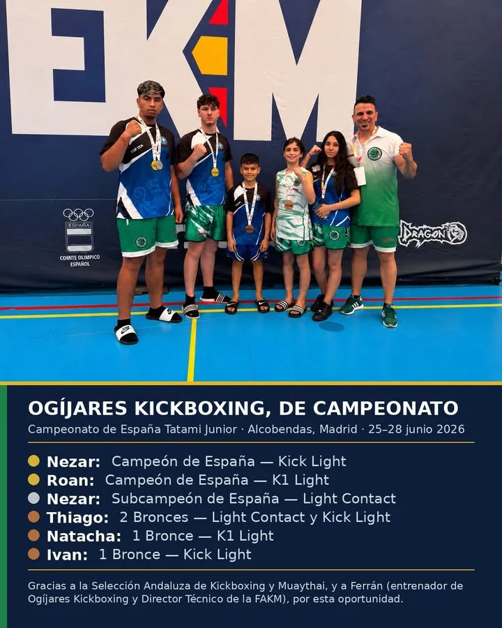 Ogíjares brilla en el Campeonato de España Junior de Tatami con siete medallas