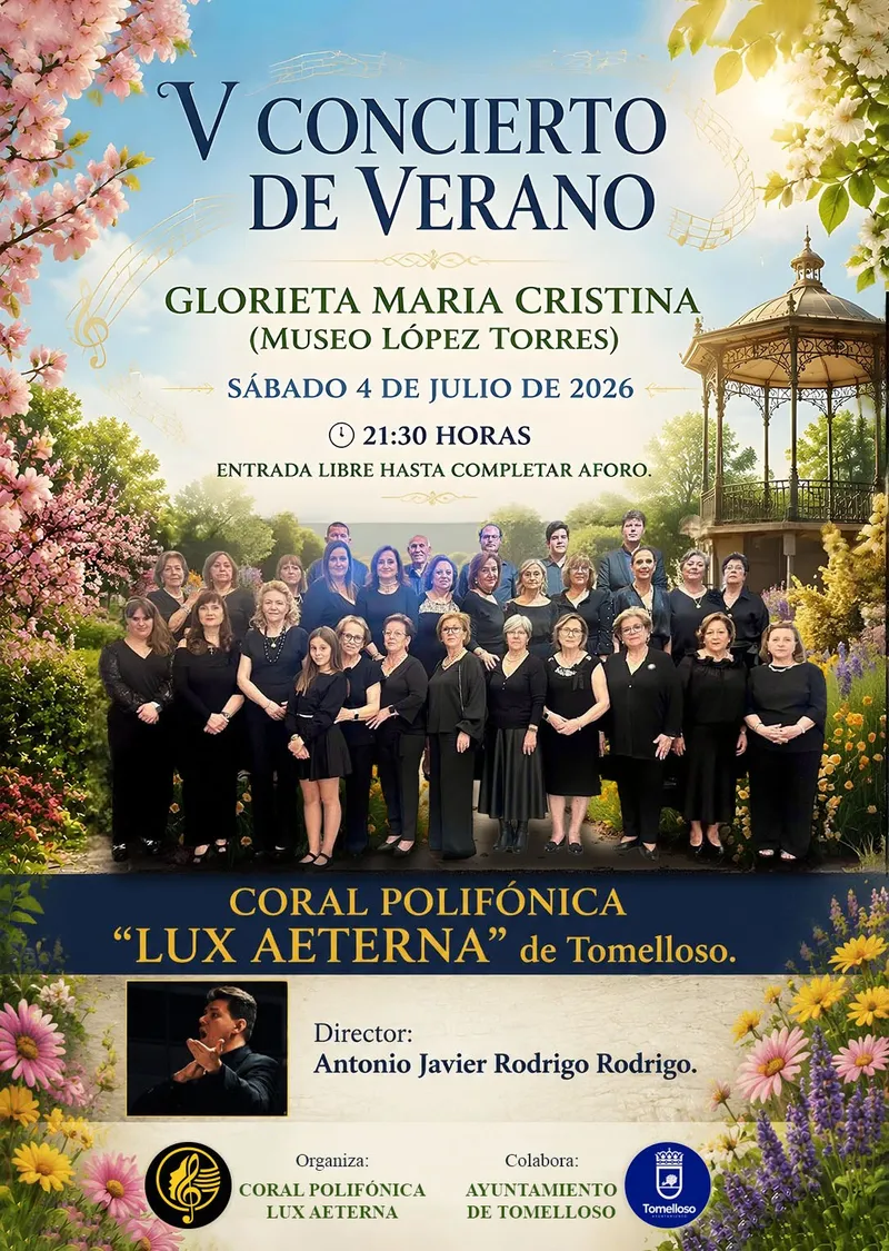 Tomelloso celebra su V Concierto de Verano con la Coral Polifónica "Lux Aeterna"