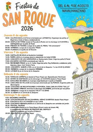 Navalmanzano celebra sus Fiestas de San Roque 2026 con un programa de actividades