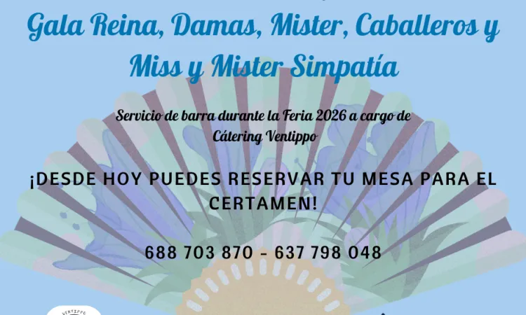 Casariche abre reservas para la Gala de Elección de Reina de la Feria de Santiago 2026