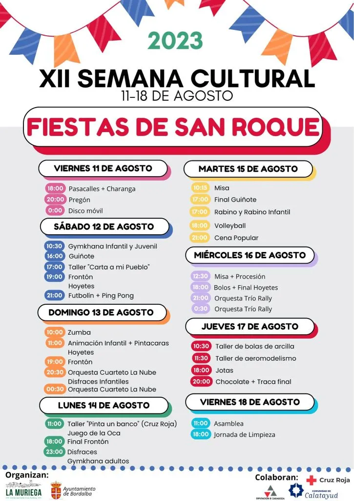 Bordalba anuncia su XII Semana Cultural con cartel y precios de inscripción