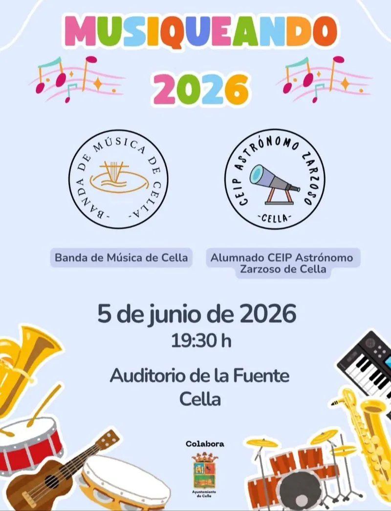 Concierto de alumnos del CEIP Astrónomo Zarzoso y la Banda de Música de Cella
