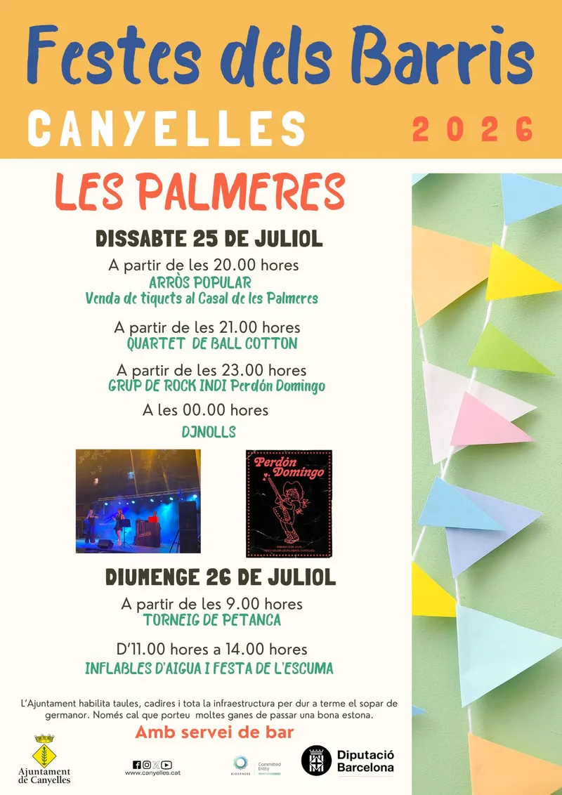 Canyelles inicia las fiestas de barrio 2026 con la celebración en Les Palmeres