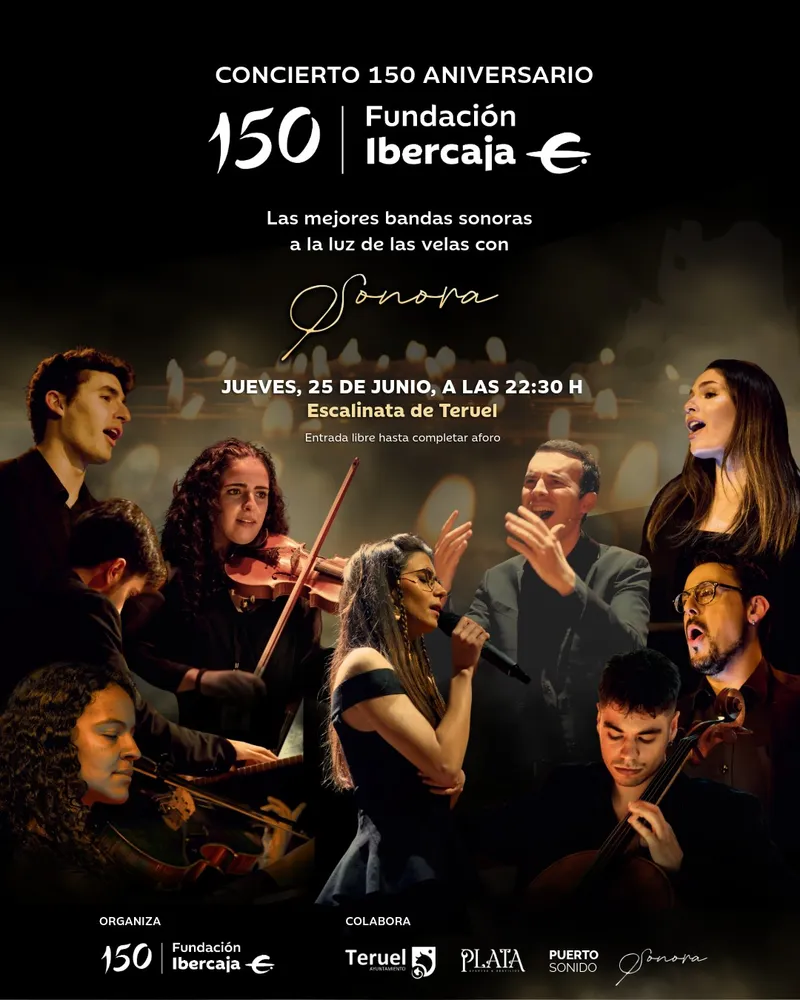 Concierto gratuito en Teruel celebra el 150 aniversario de Fundación Ibercaja