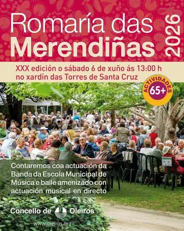Oleiros celebra la Romaría das Merendiñas el 6 de junio en el Parque das Torres