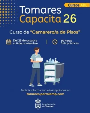 Tomares lanza un curso gratuito de camarero de pisos para mejorar la empleabilidad