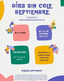 Esquivias lanza 'Días sin cole' para facilitar la conciliación familiar en septiembre
