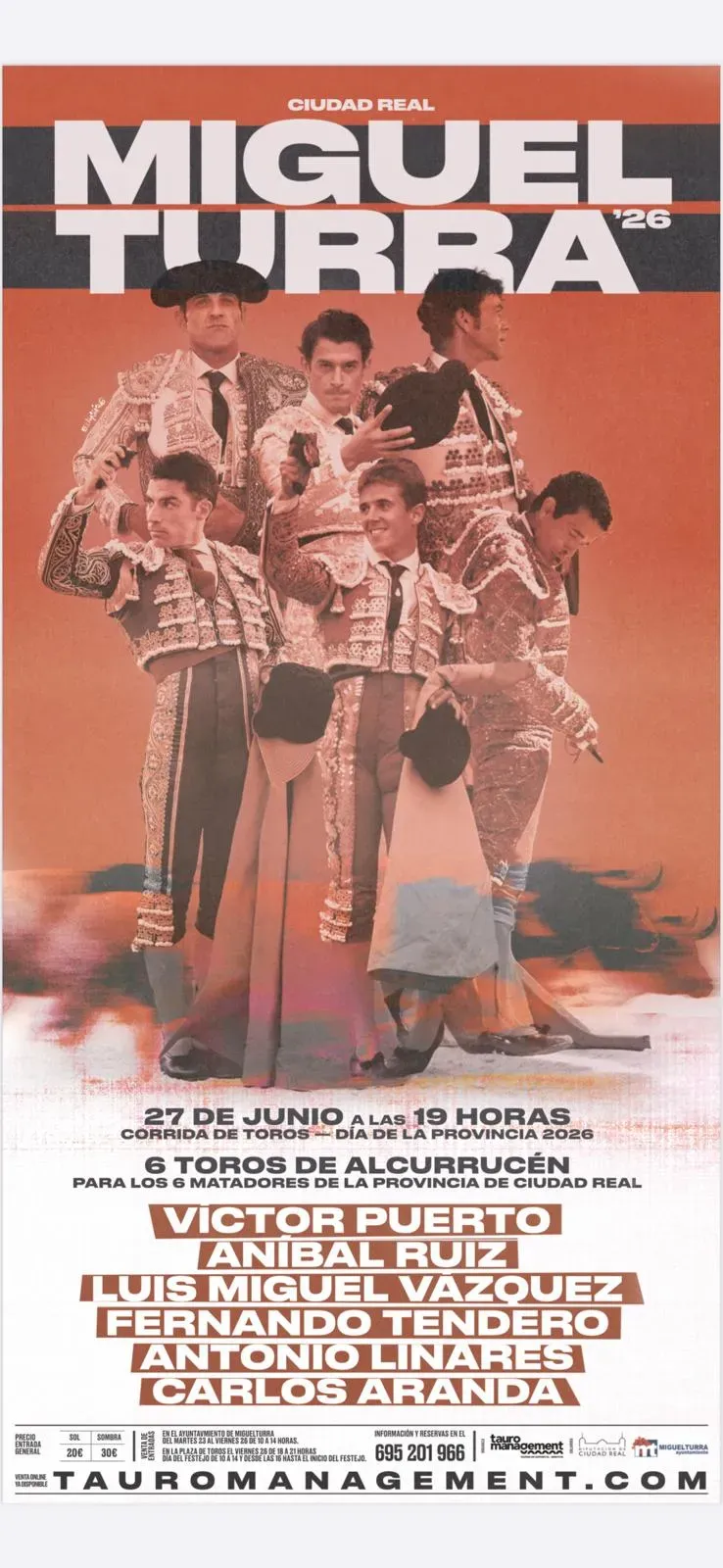 Miguelturra acoge un cartel taurino histórico con los seis matadores de toros de la provincia