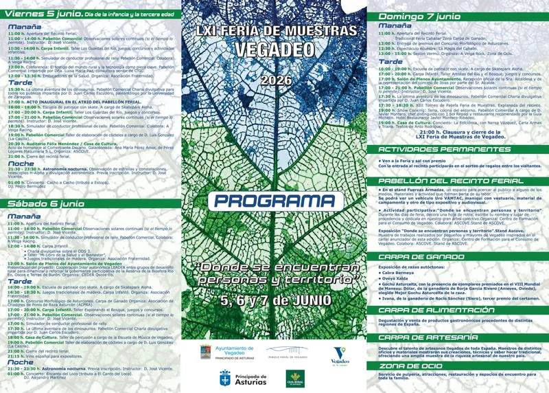 Vegadeo presenta el programa y plano de su Feria de Muestras 2026