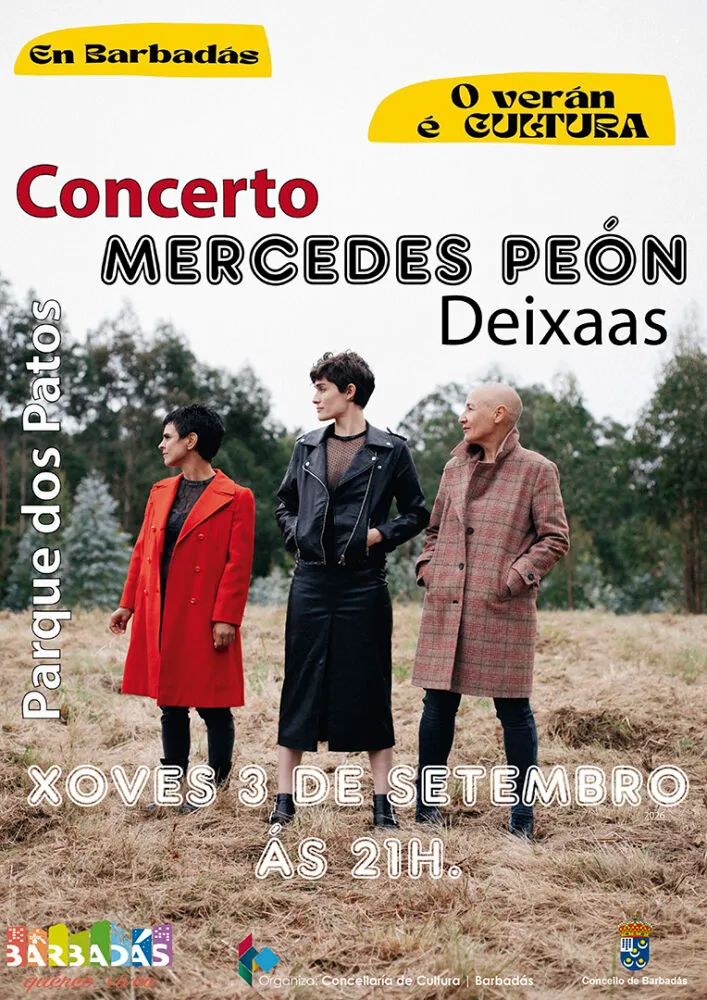 Barbadás aplaza el concierto de Mercedes Peón por la lluvia al 3 de septiembre