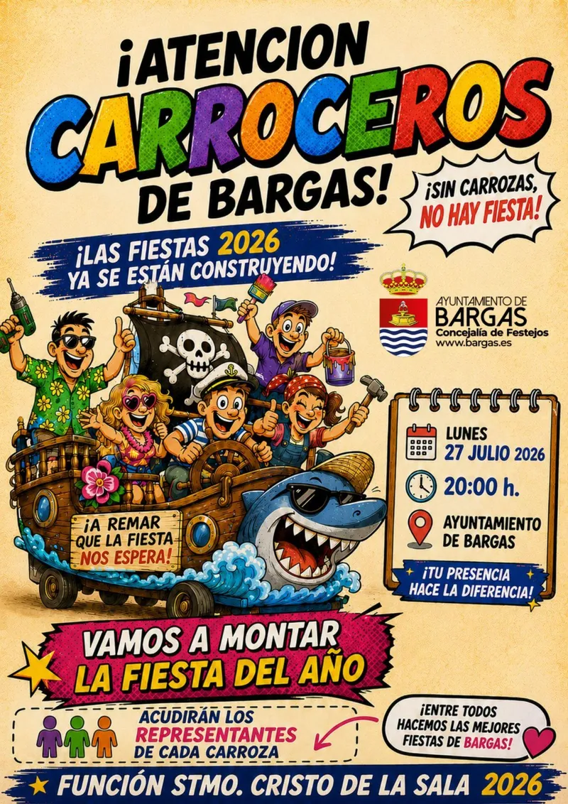 Bargas convoca reunión para el desfile de carrozas de septiembre