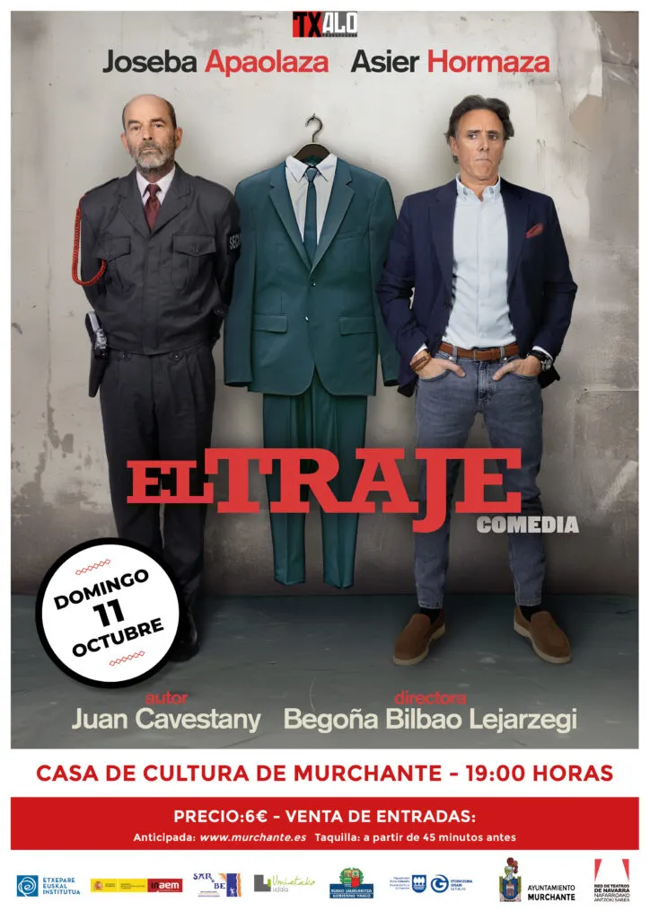 La Casa de Cultura de Murchante acoge la obra teatral "El traje" el 11 de octubre