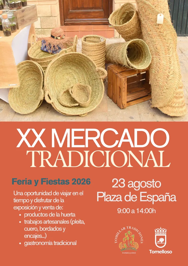 Tomelloso celebra su XX Mercado Tradicional con productos de la huerta y artesanía