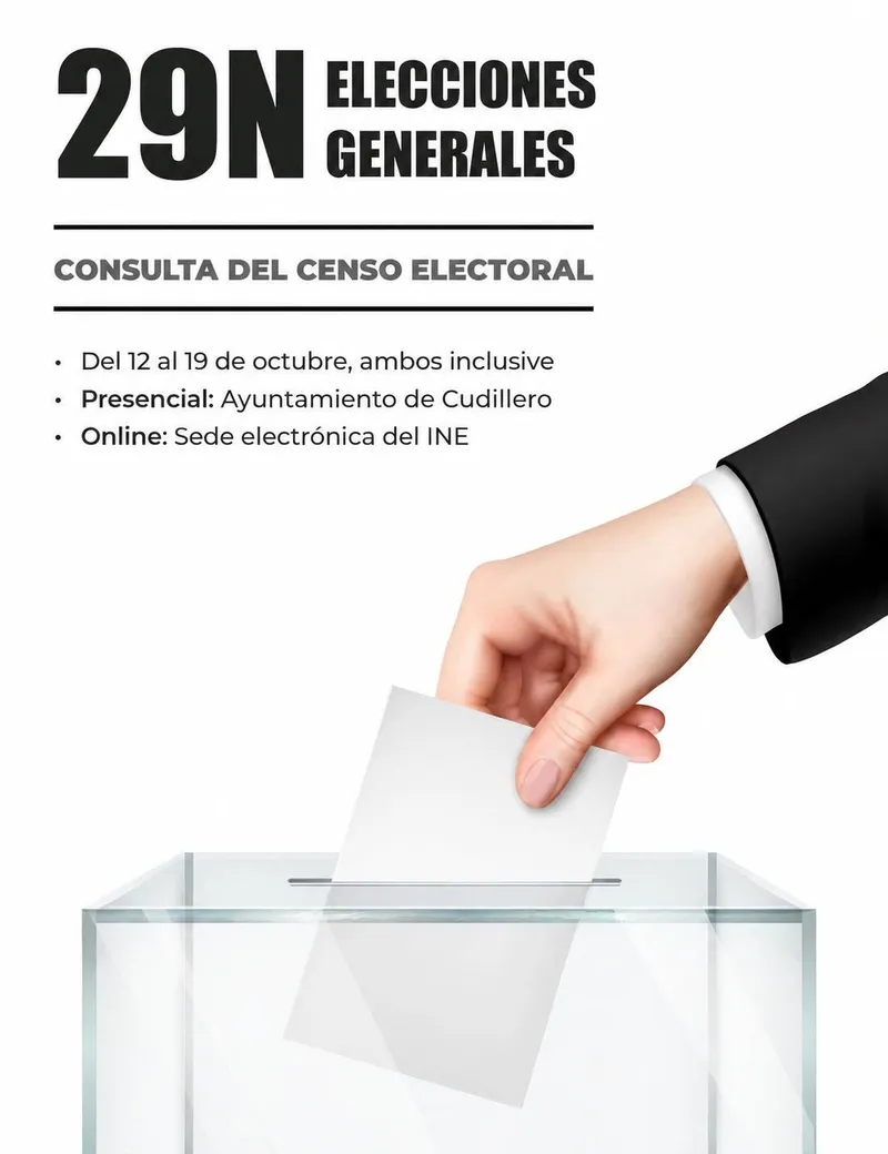 Cudillero abre el plazo para consultar el censo electoral de cara a las generales