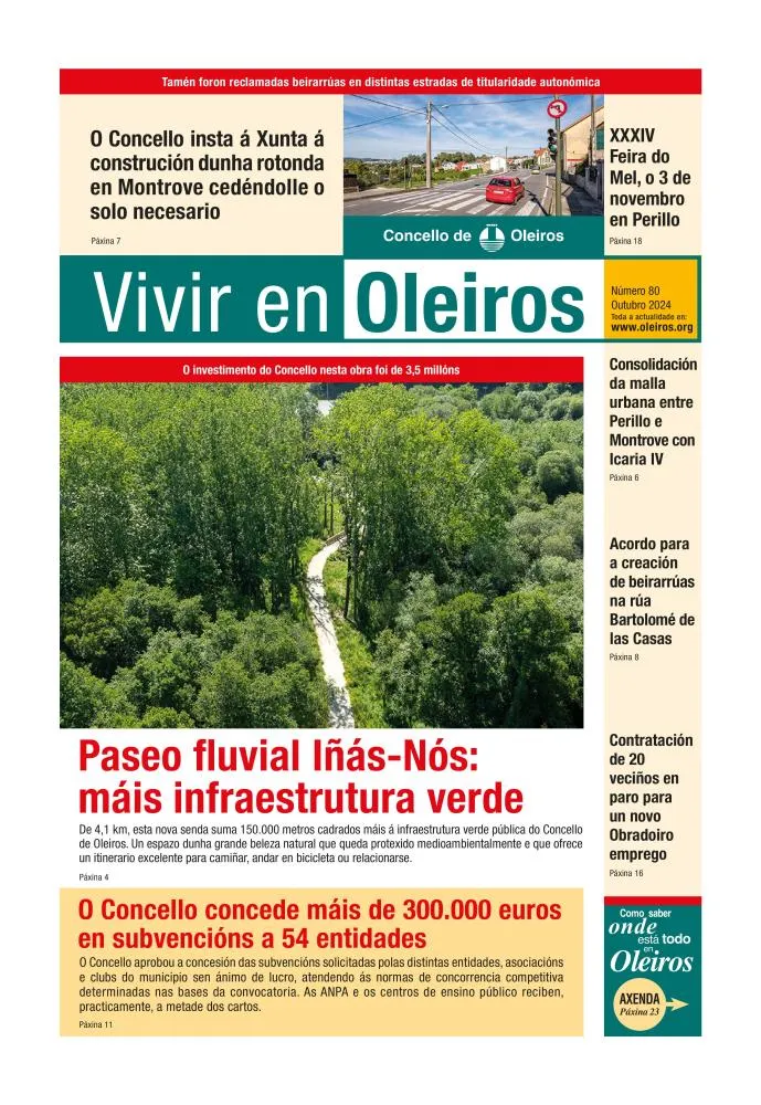 Oleiros destina más de 300.000 euros a subvenciones para 54 entidades locales