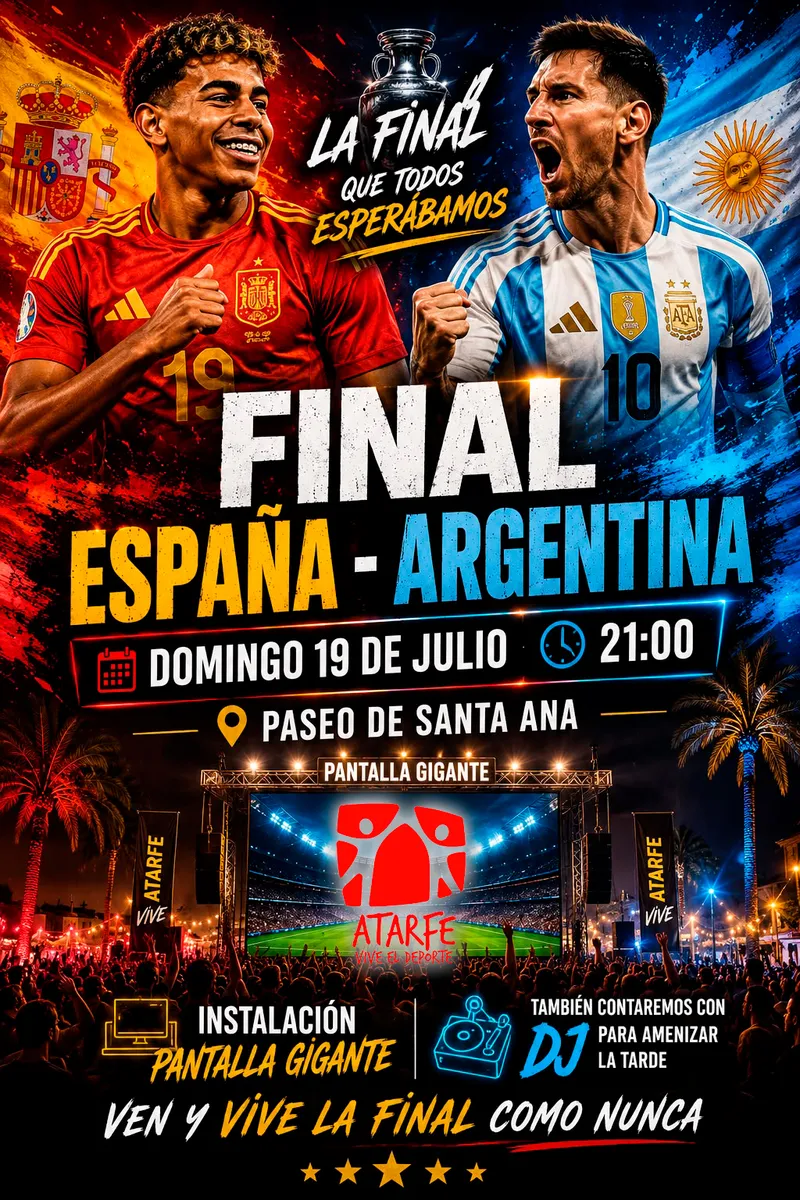 Atarfe organiza la retransmisión de la final del Mundial en pantalla gigante