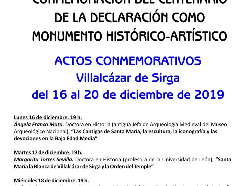 Conferencias en Villalcázar de Sirga exploran el legado de Santa María la Blanca