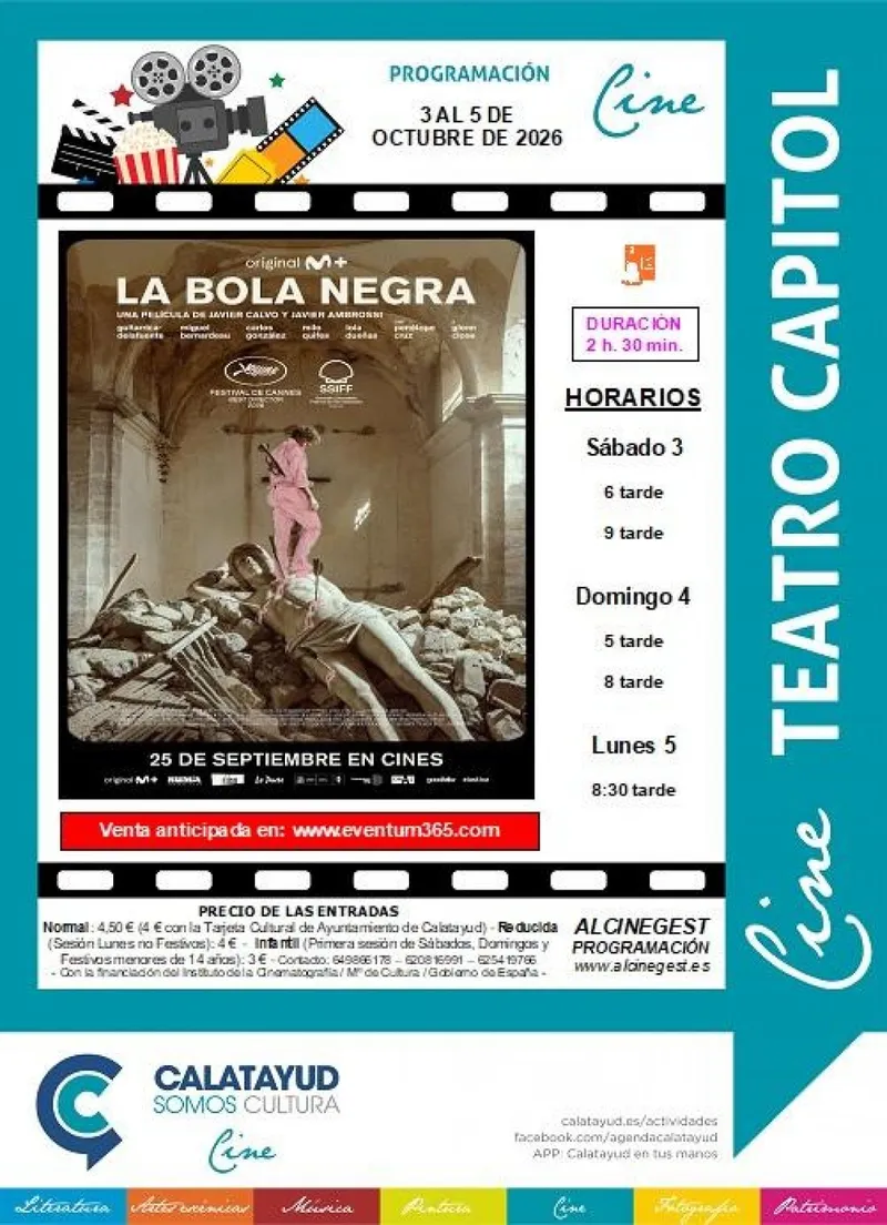 El Cine Capitol de Calatayud proyecta 'La Bola Negra' este fin de semana