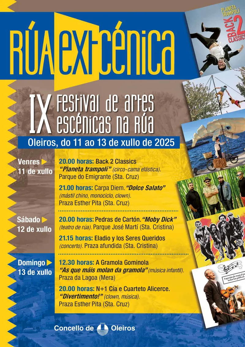 Oleiros celebra su IX Festival de Artes Escénicas na Rúa del 11 al 13 de julio