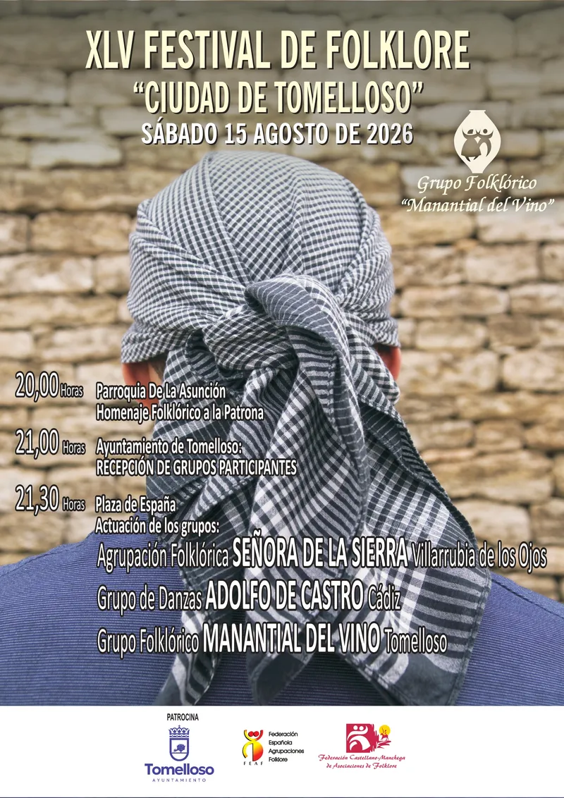 Tomelloso celebra el XLV Festival de Folklore con grupos de Cádiz y Villarrubia de los Ojos