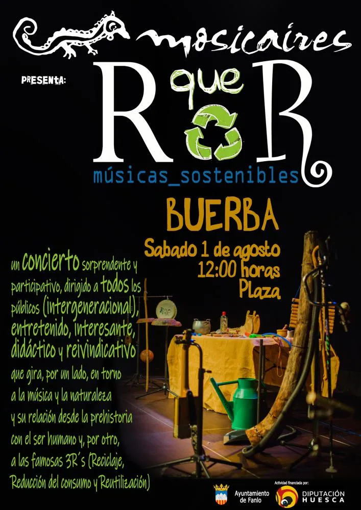 Buerba acoge el concierto de músicas sostenibles "RqueR" el 1 de julio