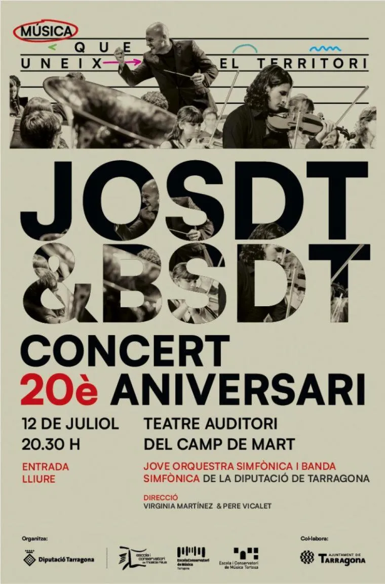 Más de 170 músicos celebran 20 años de las orquestas de la Diputación de Tarragona con un concierto gratuito