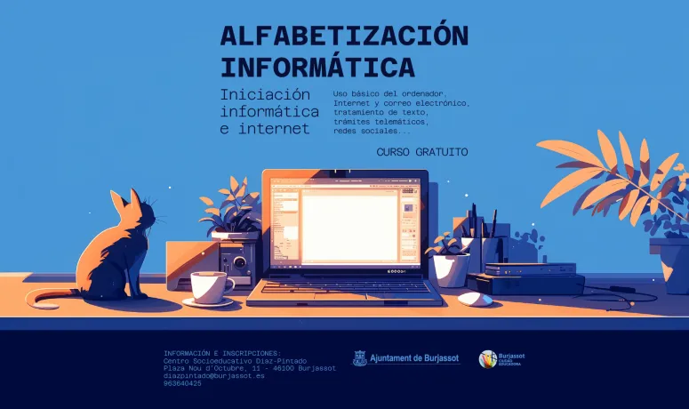 Burjassot impulsa la alfabetización digital con cursos gratuitos de nuevas tecnologías