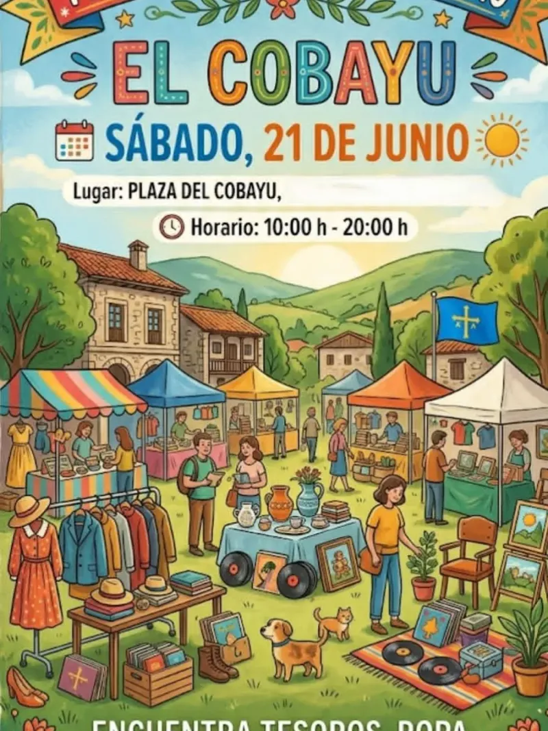 Ribadesella celebra mercadillo de segunda mano en la Plaza del Cobayu