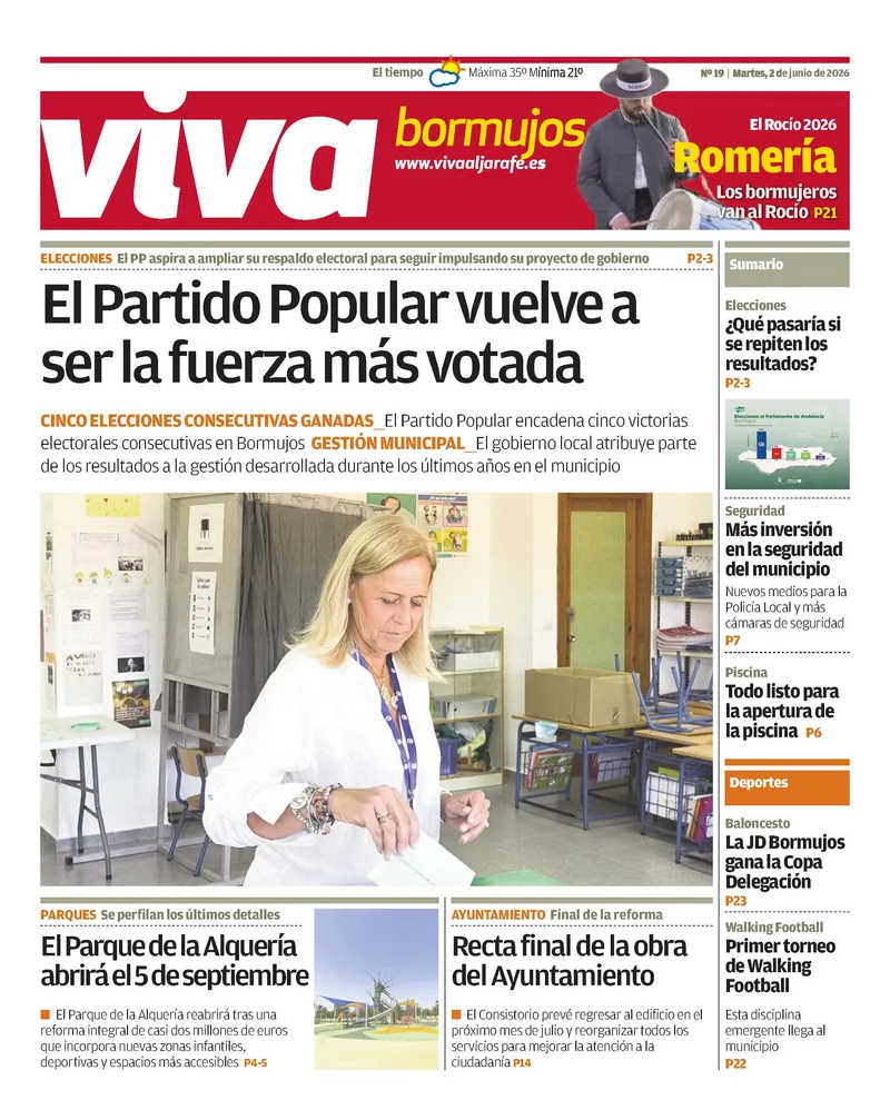 El periódico VIVA BORMUJOS de junio ya está disponible para consulta y envío a domicilio